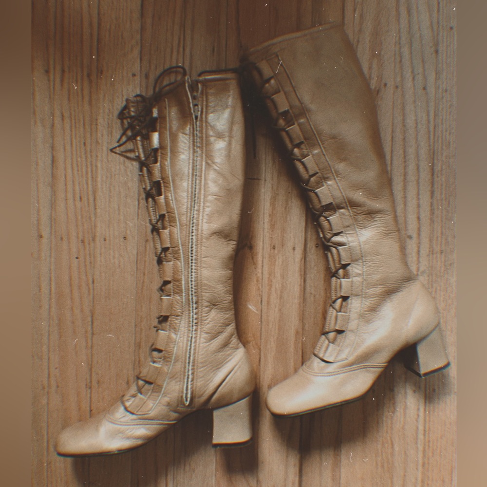 60s / 70s  Vintage Lace up go go boots